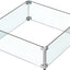 Protector viento vidrio hoguera 21x21x6" aluminio