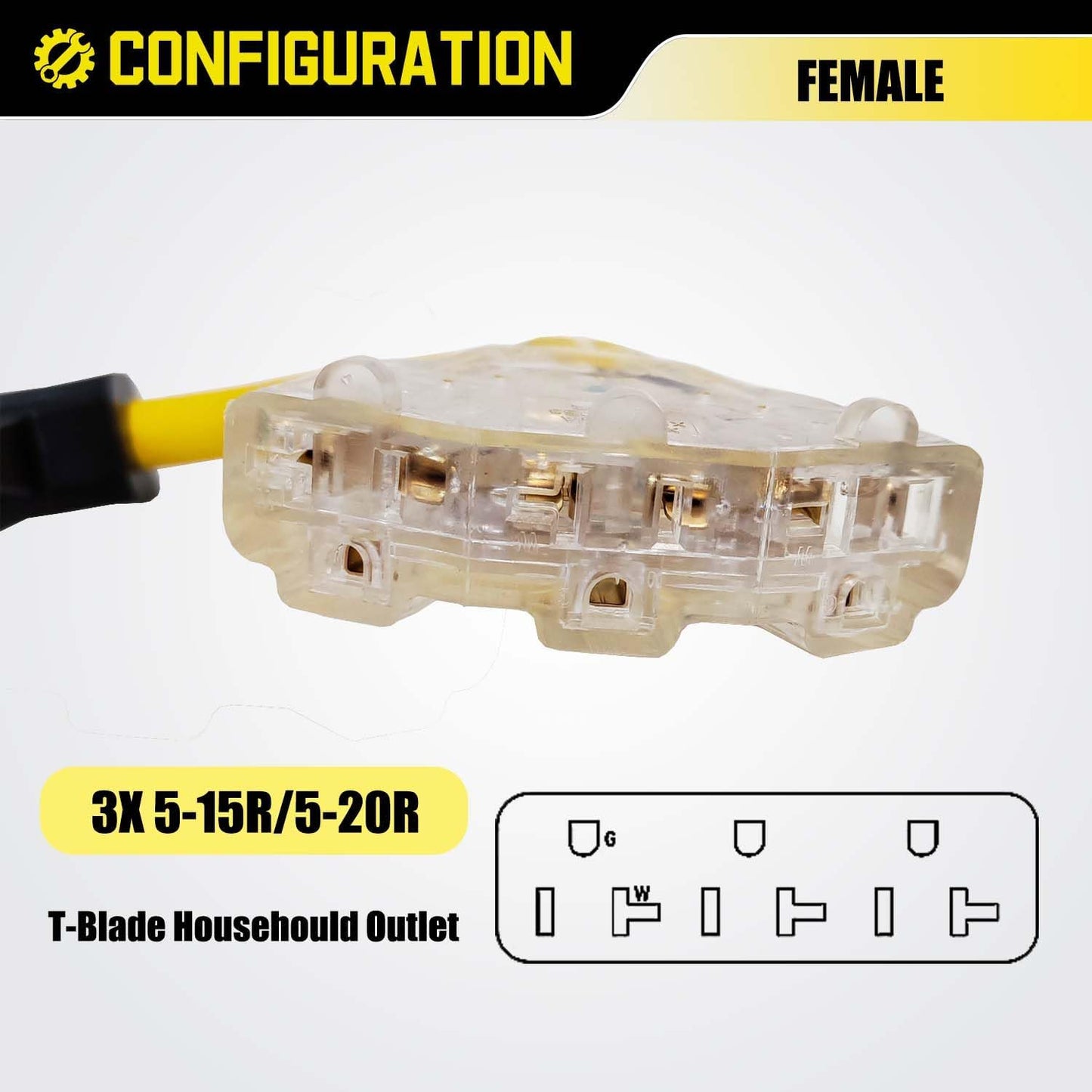 Adaptador RV 30A a 110V enchufe 15A NEMA TT-30P a 5-15R