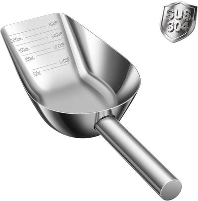 Cuchara para mascotas acero inox 304 1 taza