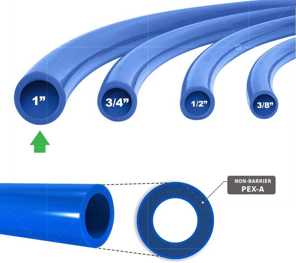 Bobina tubo PEX 1pulg x100ft azul para agua potable