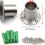 Brida acero inox 1" soporte enchufe ajustable set 4