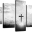 Arte pared blanco y negro religioso sala dormitorio