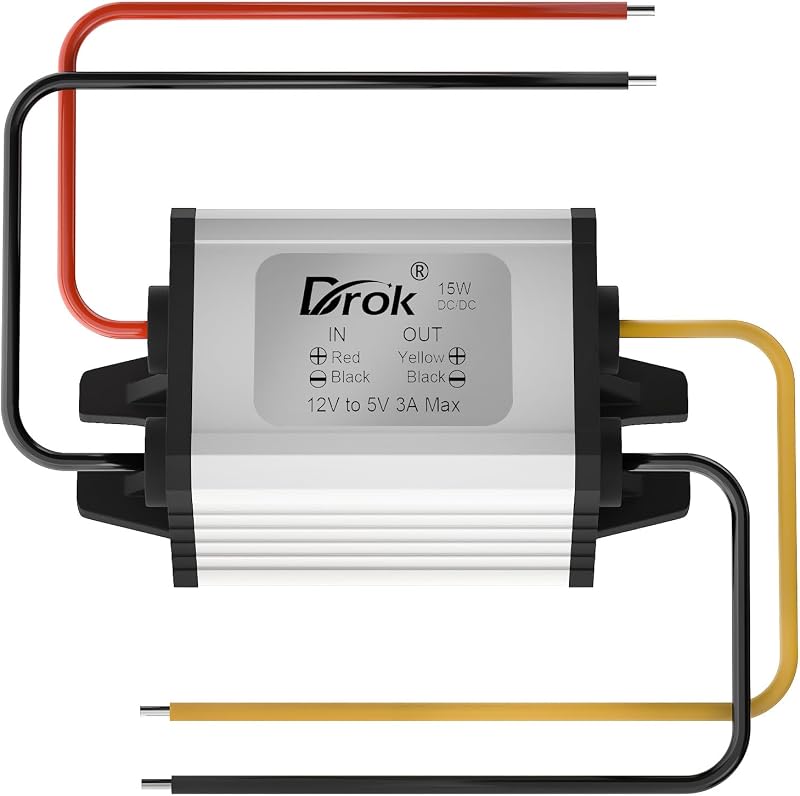Convertidor CC a CC 12V a 5V 3A 15W impermeable