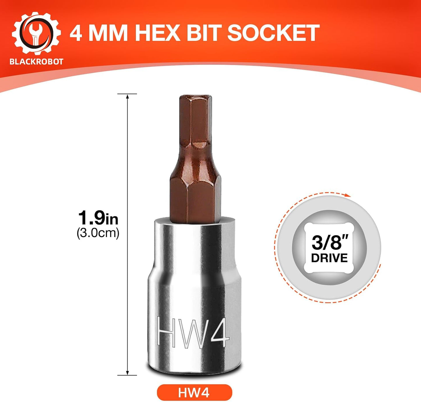 Set llaves hex 4mm y allen 3/8 pulg acero s2