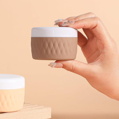 Recipientes viaje TSA aprobados sin BPA 2oz con tapa silicona