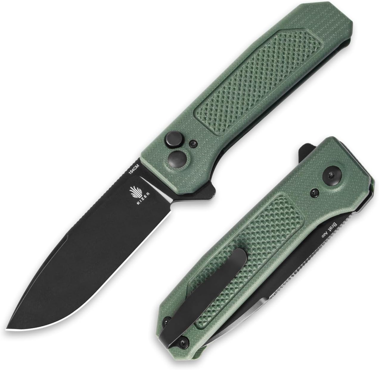Cuchillo plegable EDC acero 60.6pulg mango G10 con abridor