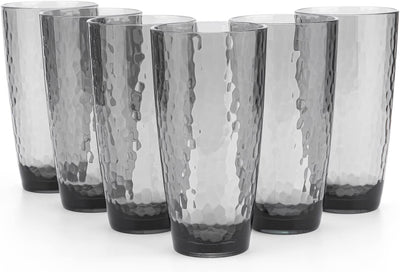 Vasos acrílicos 26oz set 6 color gris ahumado