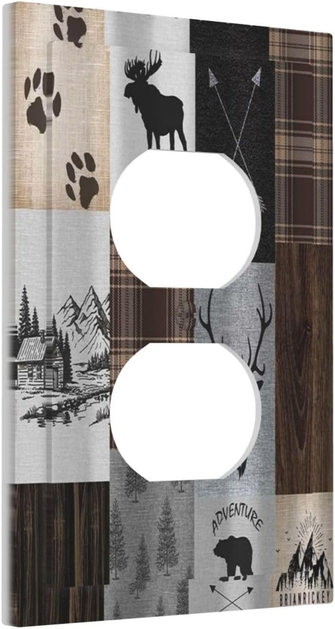 Cubiertas pared rústico diseño animales para interruptor luz