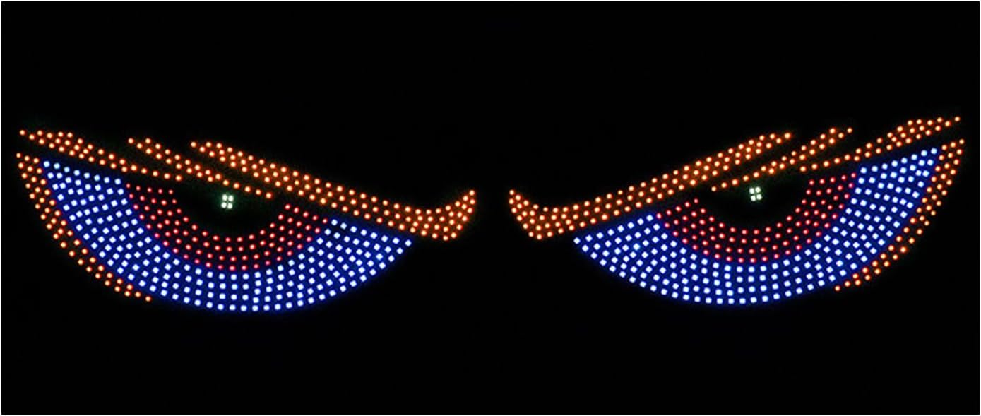 2 Pzas Luces LED Ojos Diablo USB 11 Estilos Azul