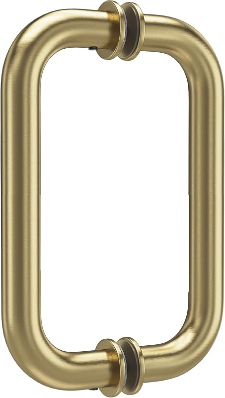 Manija ducha 8" acero inox cepillado color dorado