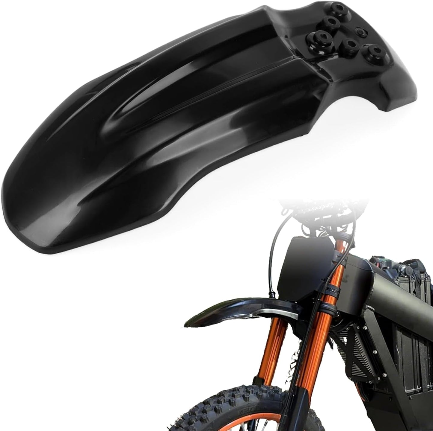 Guardabarros plástico bicicleta CRF50 estilo 125cc negro