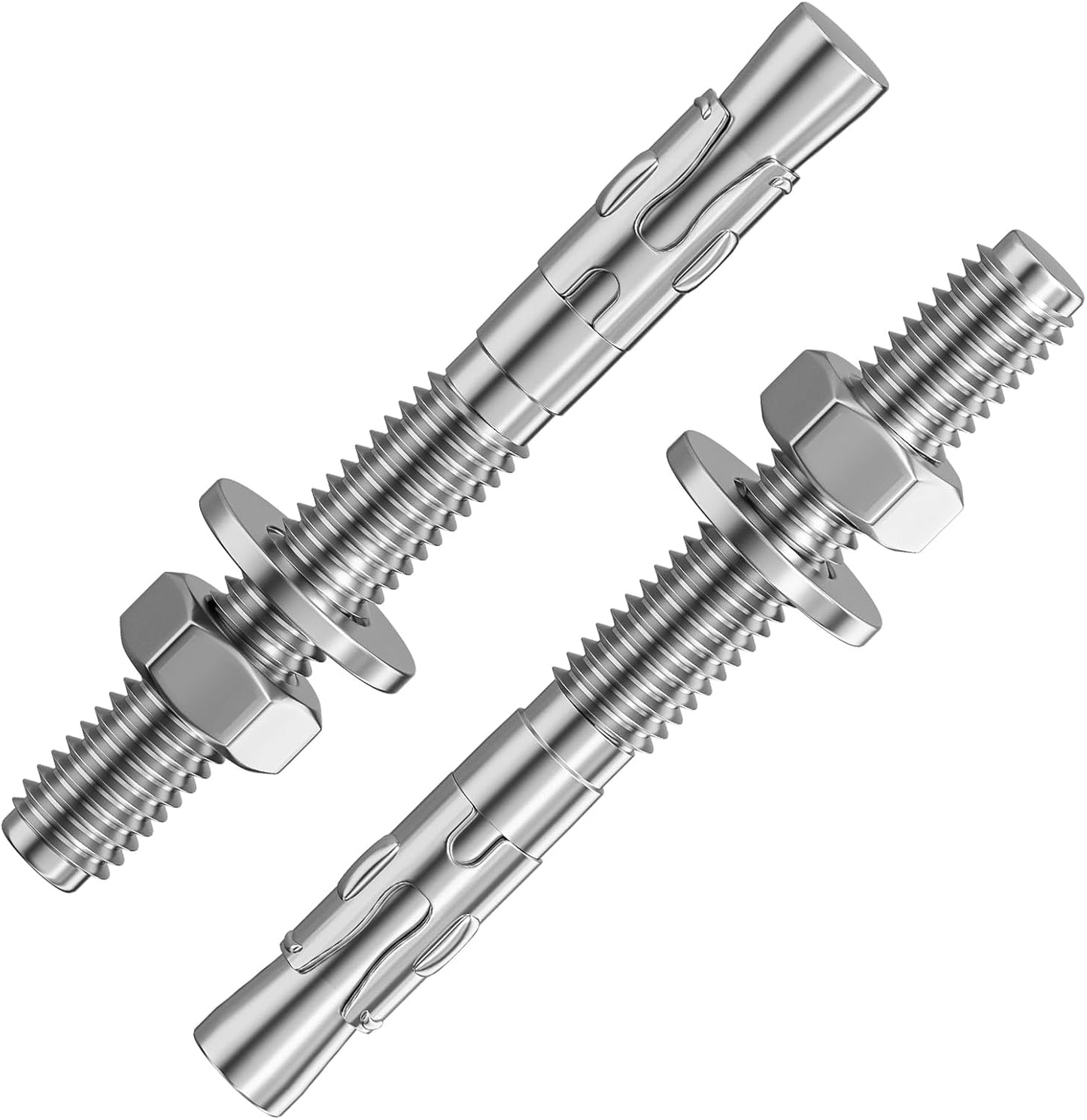 10 sujetadores 5/16x3pulg acero inox 304 para anclajes cemento