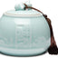 Frasco té porcelana verde hermético 20oz