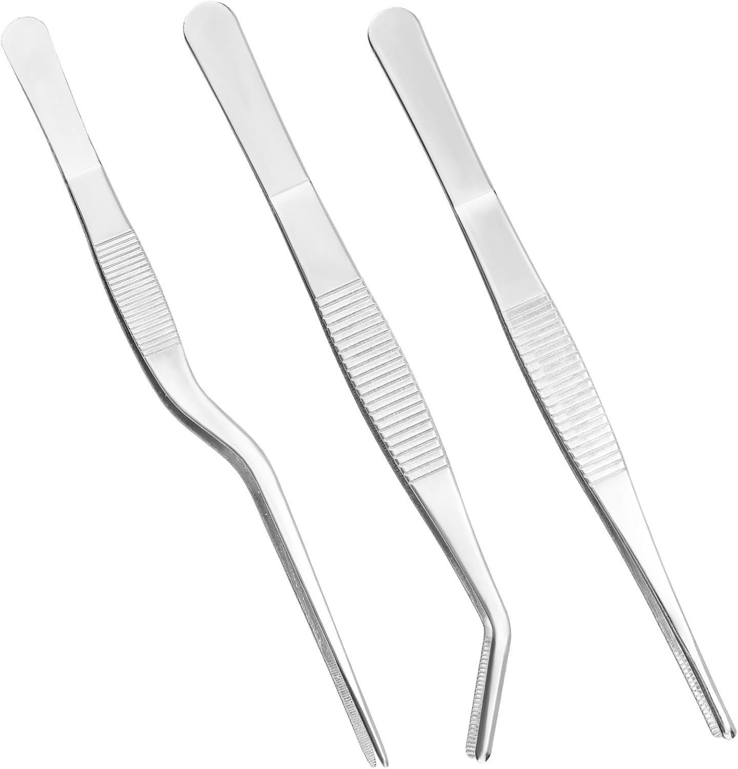 3 Pzas Pinzas Acero Inox Jardín Bonsái Cocina