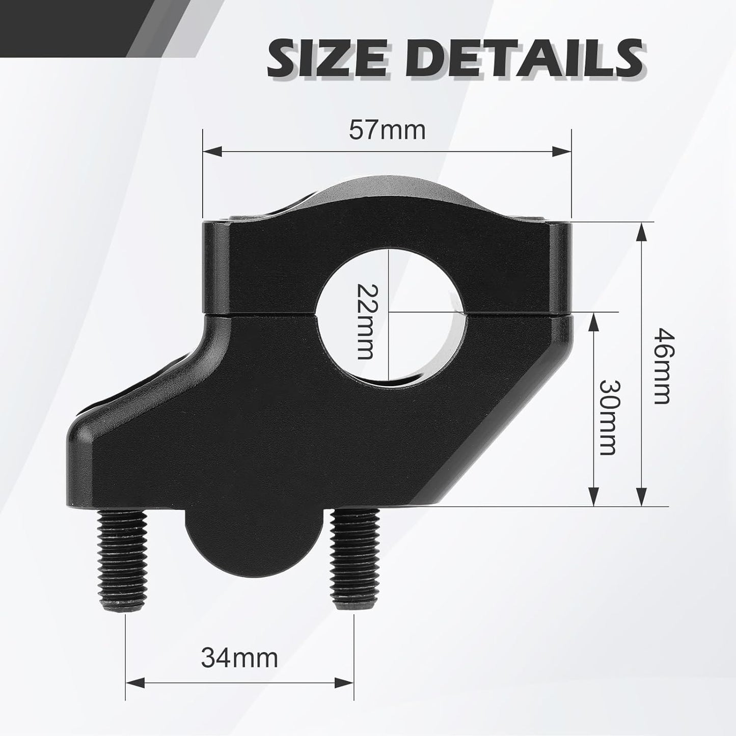 Elevadores manillar 7/8'' ATV con abrazaderas comp