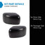 Set tapa espejo Jeep Renegade negro texturizado