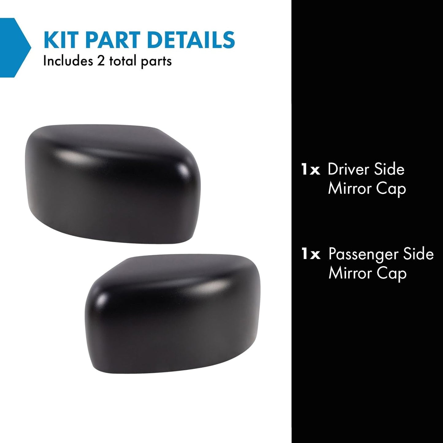 Set tapa espejo Jeep Renegade negro texturizado