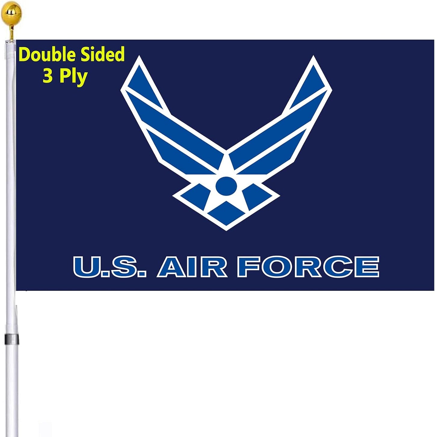 Bandera USAF doble cara 3x5" resistente 3 capas