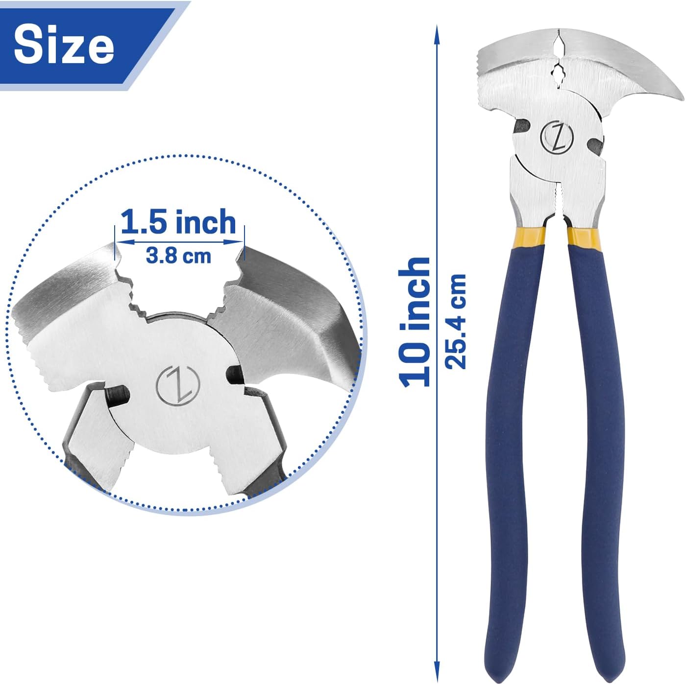 Alicates esgrima 10" corte alambre extractor clavos