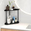 Organiz. esquinero baño 2 niveles color negro
