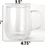 Tazas café vidrio doble pared 14oz set 2