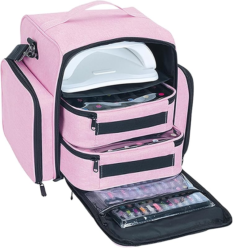 Organiz. esmalte uñas 60 botellas lámpara rosa portátil