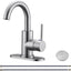 Grifo baño boquilla giratoria mango níquel cepillado