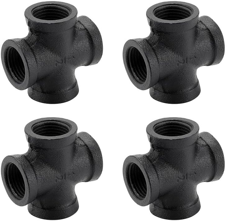 Conectores roscados hierro fundido 1/2pulg 4 vías pack 4