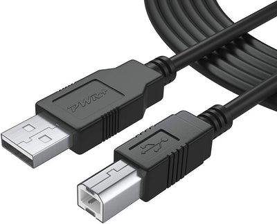 Cable USB 2.0 A a B 25ft para audio teclado micrófono