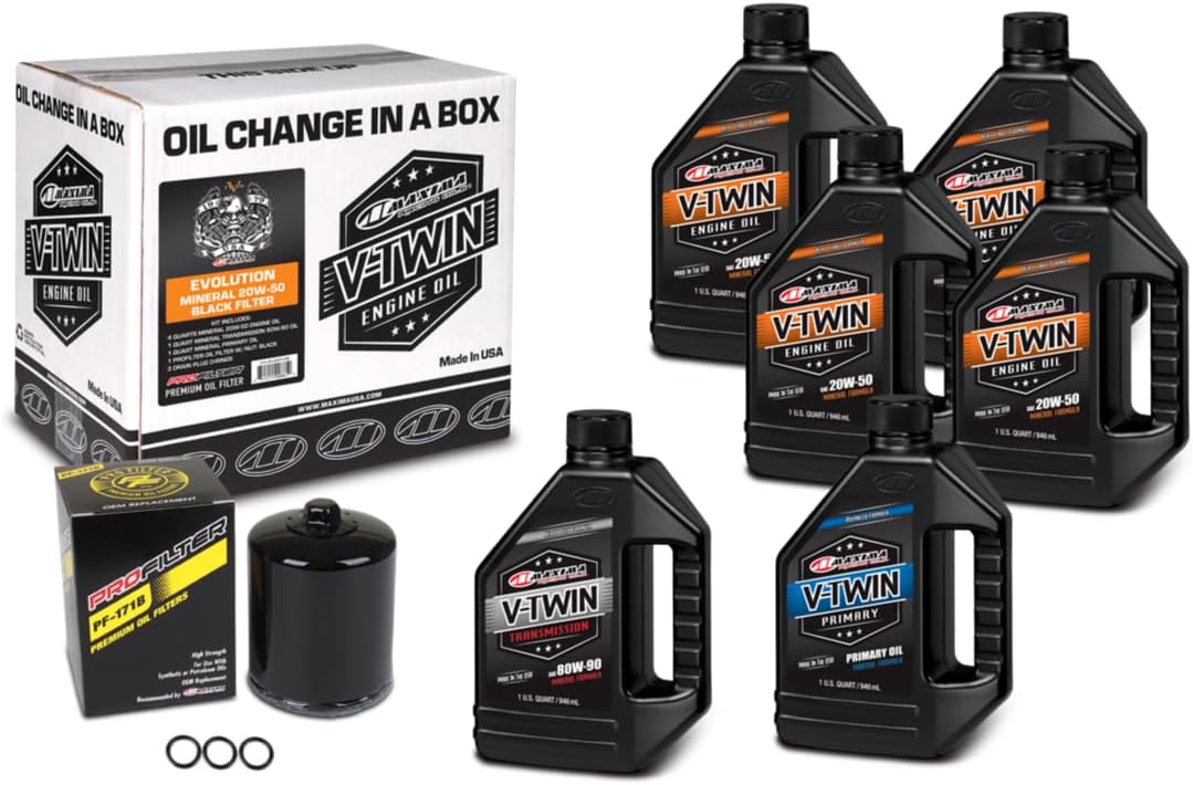 Kit cambio aceite mineral V-Twin filtro negro