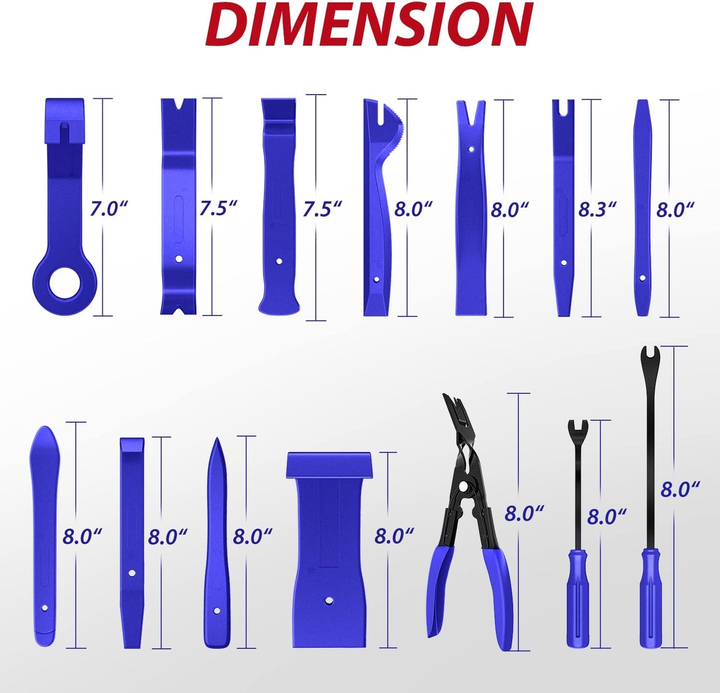 Set 102 Pzas para Retirar Molduras Auto Clips y Terminales