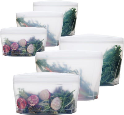 Bolsa silicona reutiliz. 6 pzas con cremallera