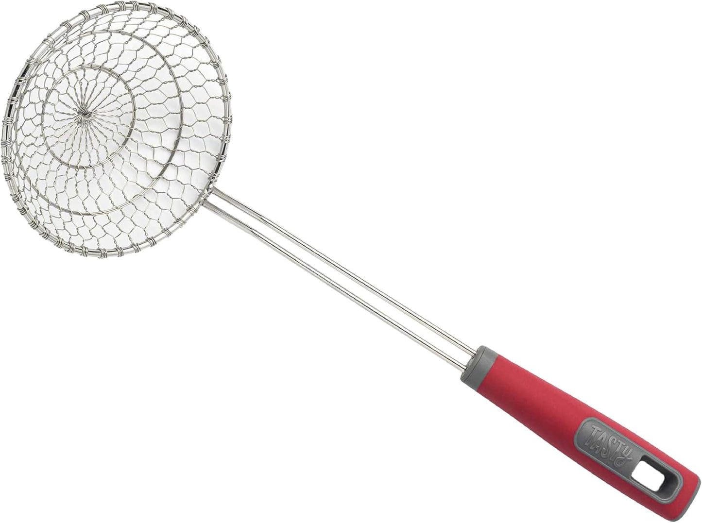 Skimmer acero inox mango cómodo 5pulg rojo