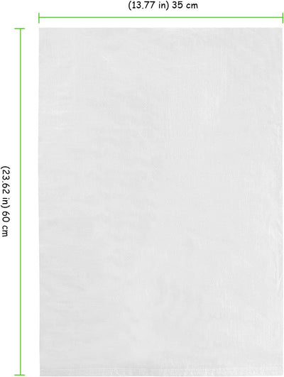 120 Bolsas Arena Vacías Tejidas 14x24pulg Blanco