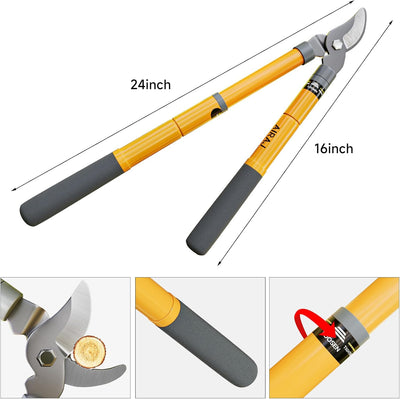 Tijeras extensibles podar árboles 16-24pulg corte 1.5pulg