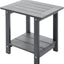 Mesa auxiliar doble Adirondack exterior gris