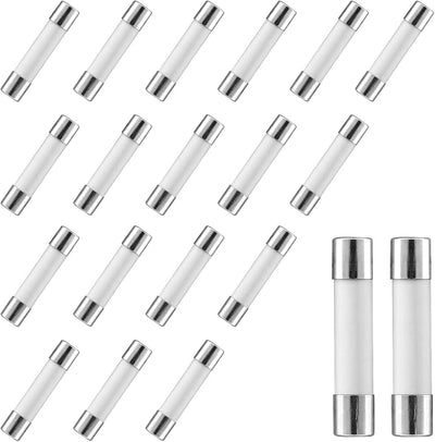 Pack 20 fusibles cerámicos 25A 250V 6x30mm retardo