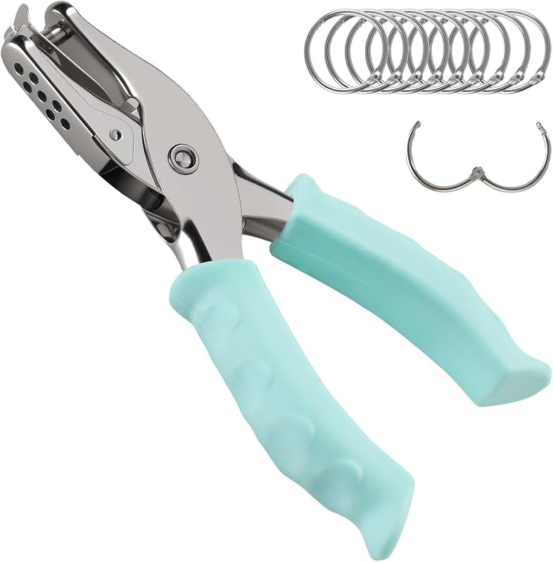 Perforadora papel 8 hojas 10 anillos manualidades