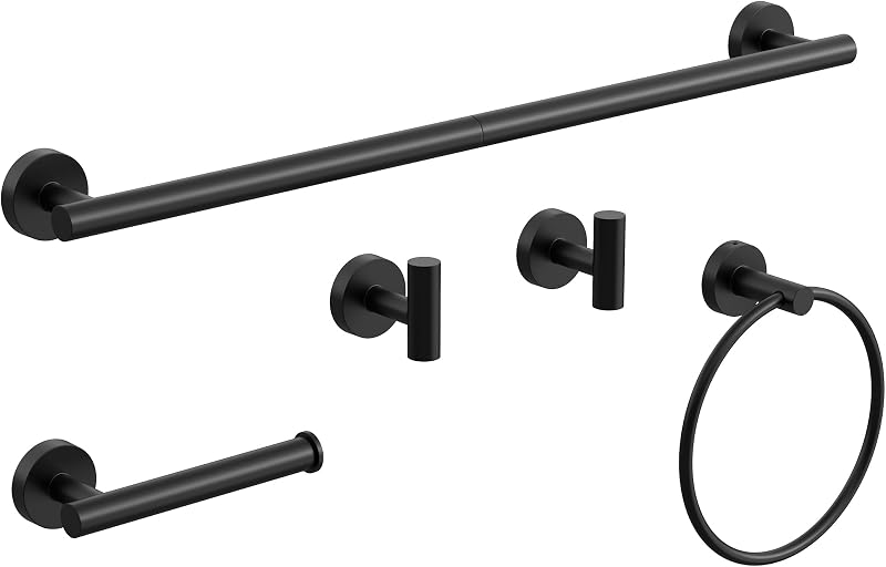 Set 5 Pzas Toallero y Portarrollos Acero Inox 26"
