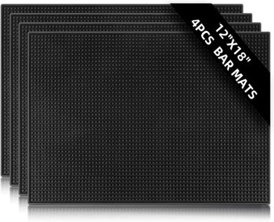 4 Alfombrillas antideslizantes para secar platos 18x12pulg