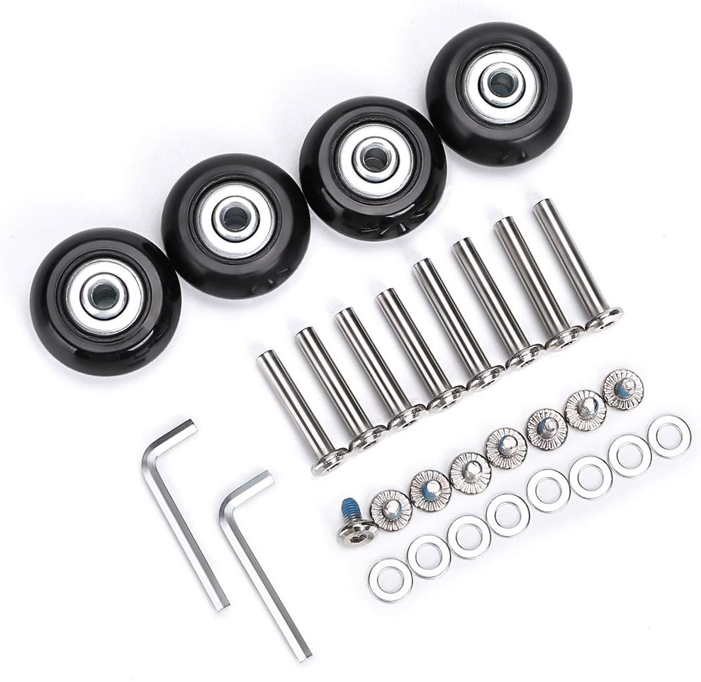 4 Ruedas repuesto para maleta 1.575x0.709" kit 32MM 35MM