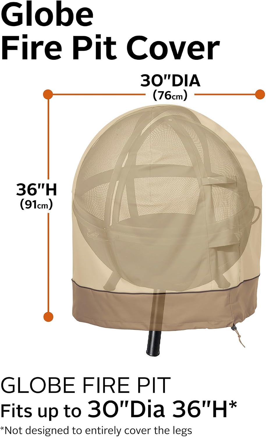 Cubierta hoguera 30pulg resistente agua exterior