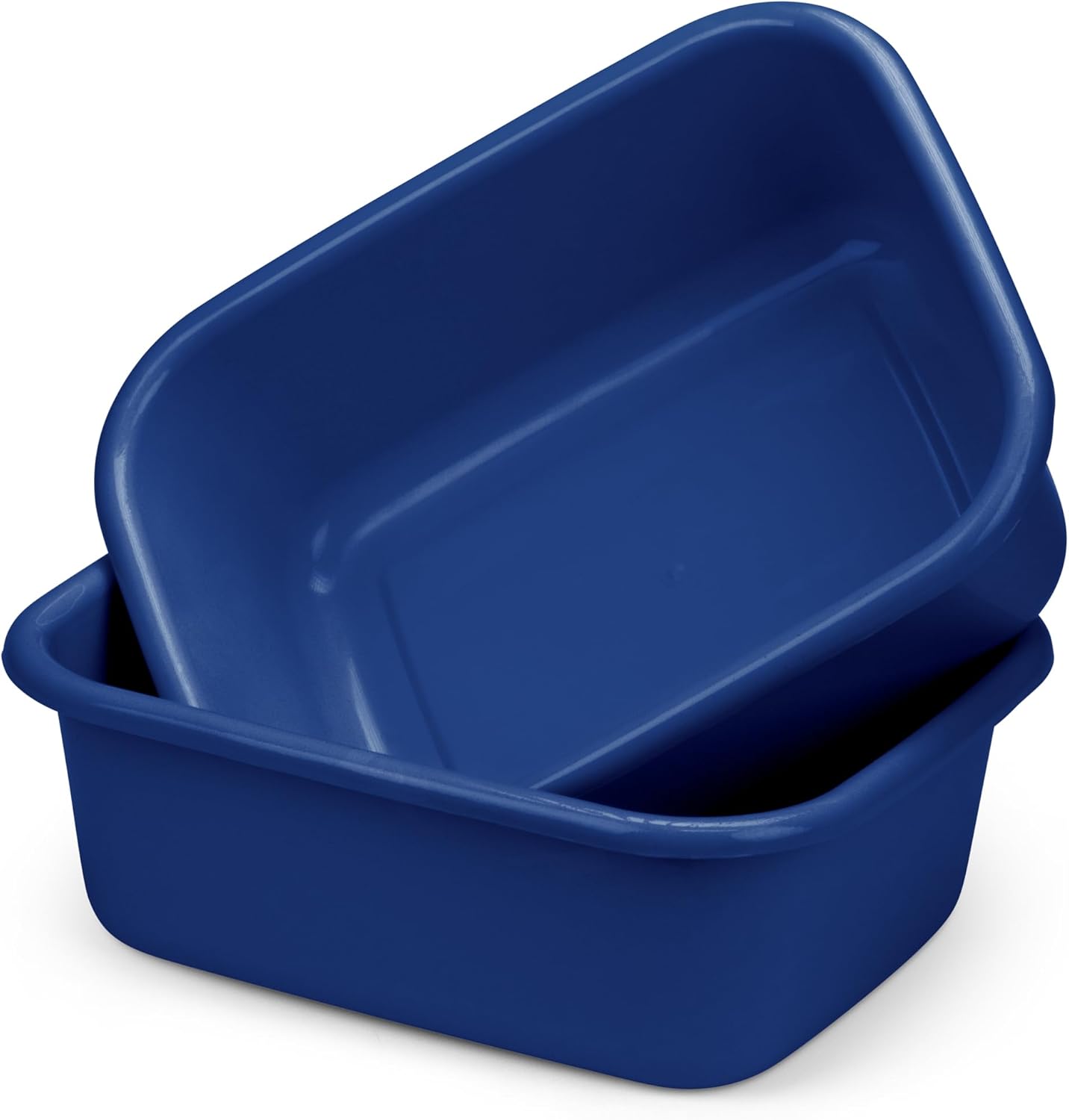 Set 2 Lavabos Plástico Cubo Graduado 10qt Azul