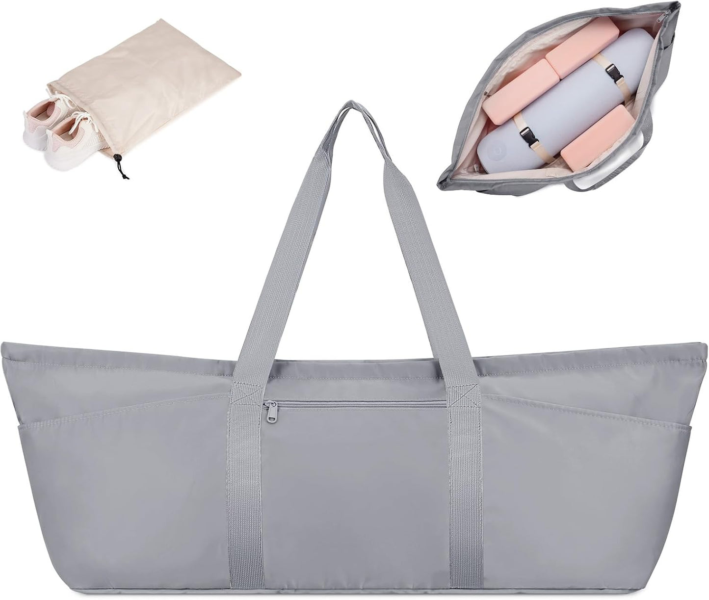 Bolsa esterilla yoga con compartimento zapatos y bolsillo