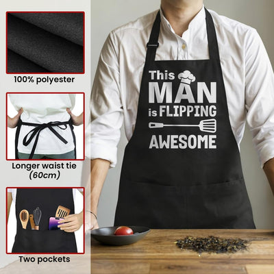 Delantal para hombre con bolsillos para cocina barbacoa