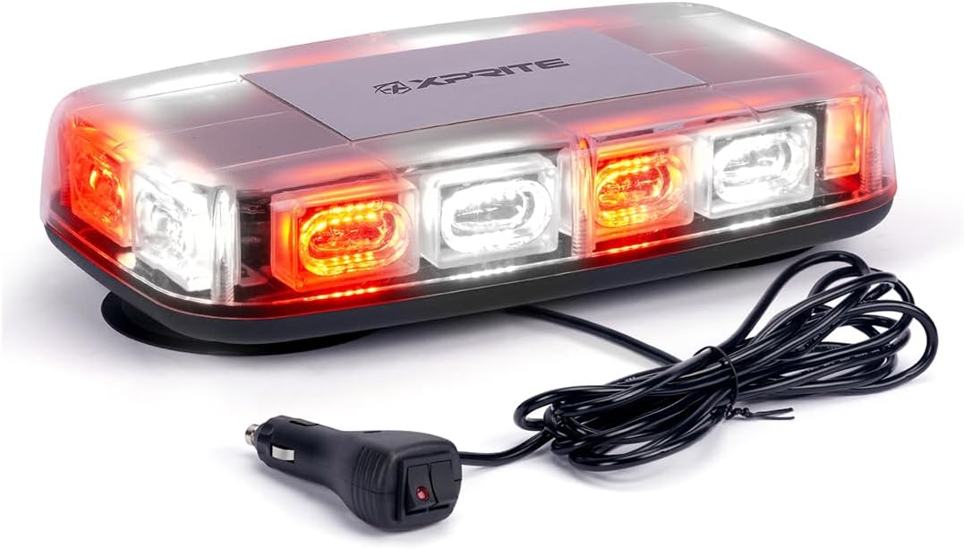 Barra luz estroboscópica techo 12pulg 72led magnética