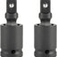 Adaptador enchufe giratorio 3/8" acero CR-V negro 2uds