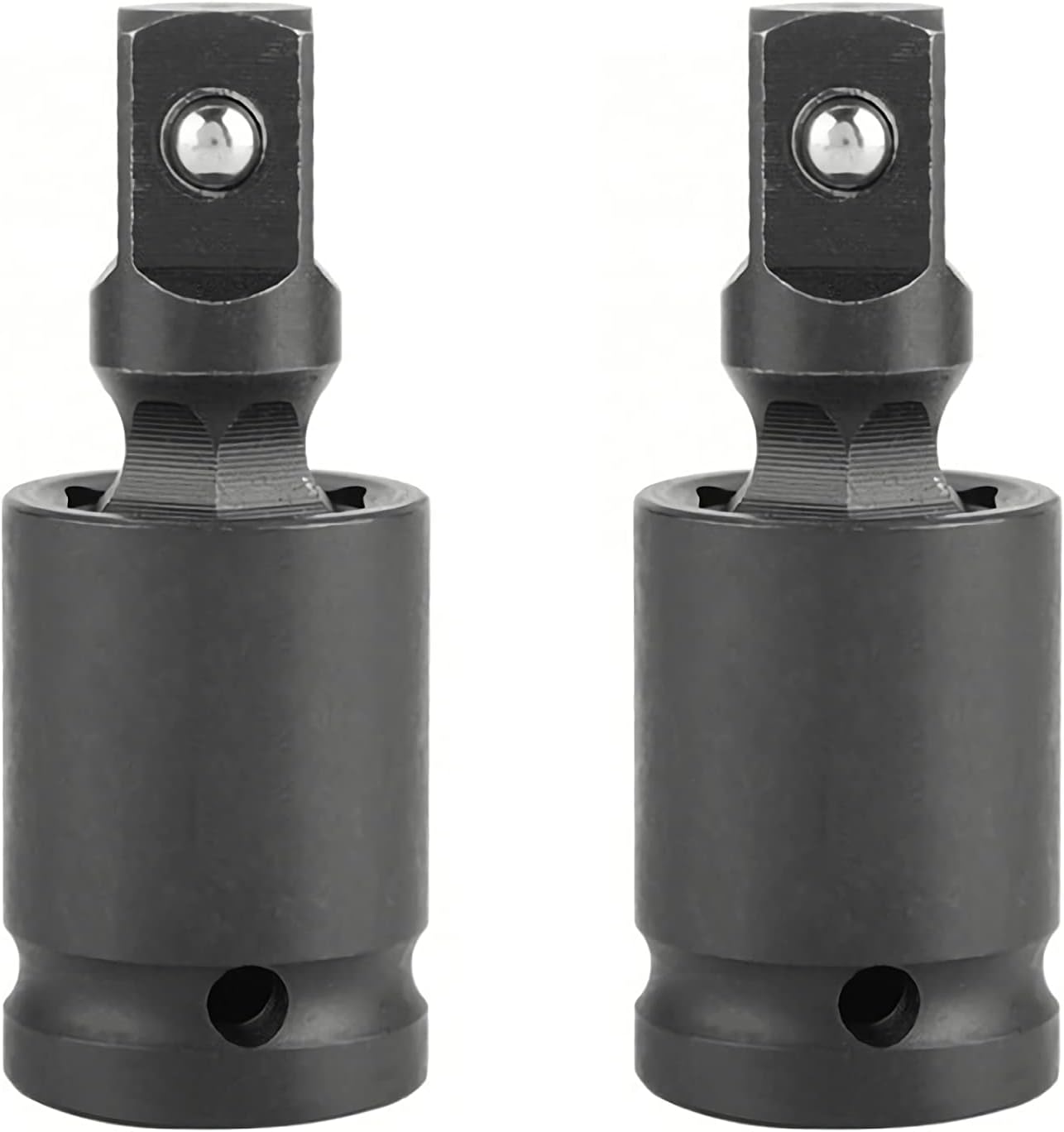 Adaptador enchufe giratorio 3/8" acero CR-V negro 2uds
