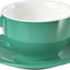 Taza café porcelana platillo 7.3oz cian