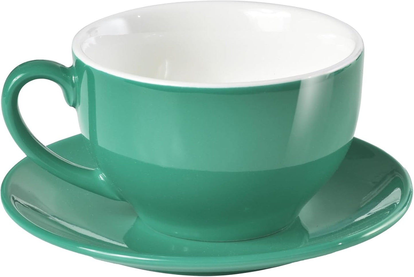 Taza café porcelana platillo 7.3oz cian